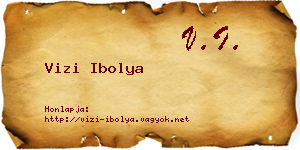Vizi Ibolya névjegykártya